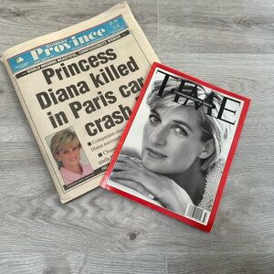 Vintage Princess Diana Time September 15 1997 Magazine and Newspaper Set